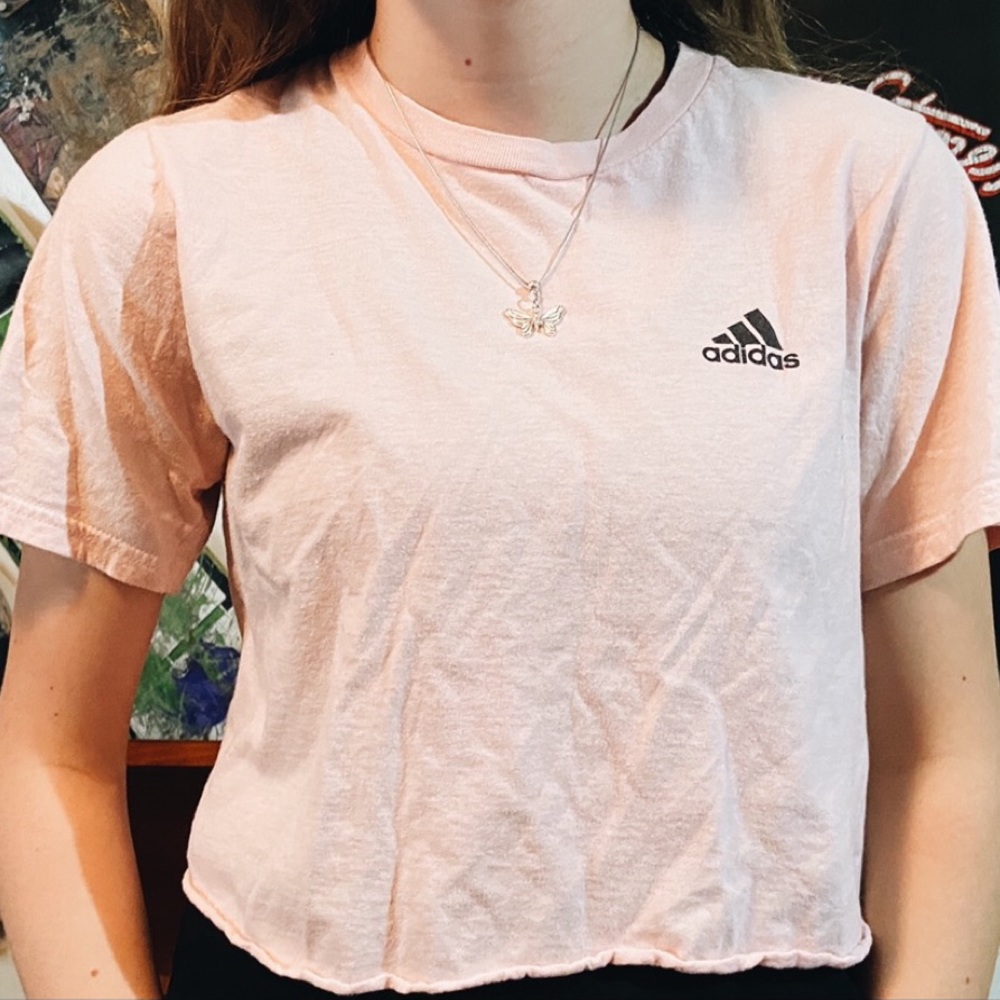 Pink Adidas Crop Top